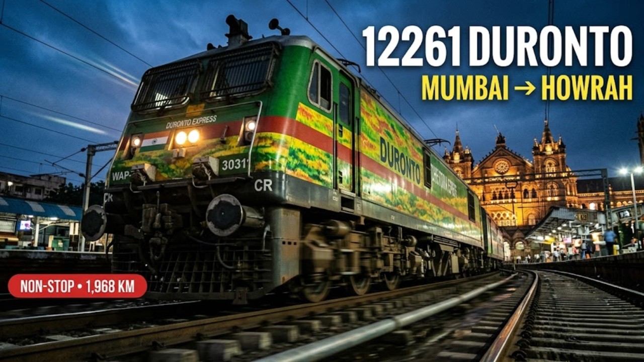12261 AC Duronto Express | Mumbai CSMT to Howrah | India's Non-Stop Beast
