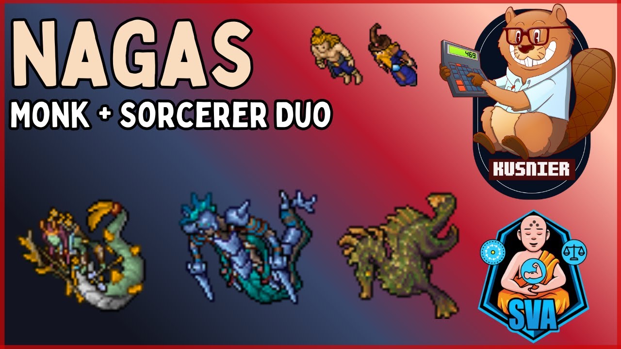 Nagas | Monk + Sorcerer Duo Showcase | Level 250+ | Tibia