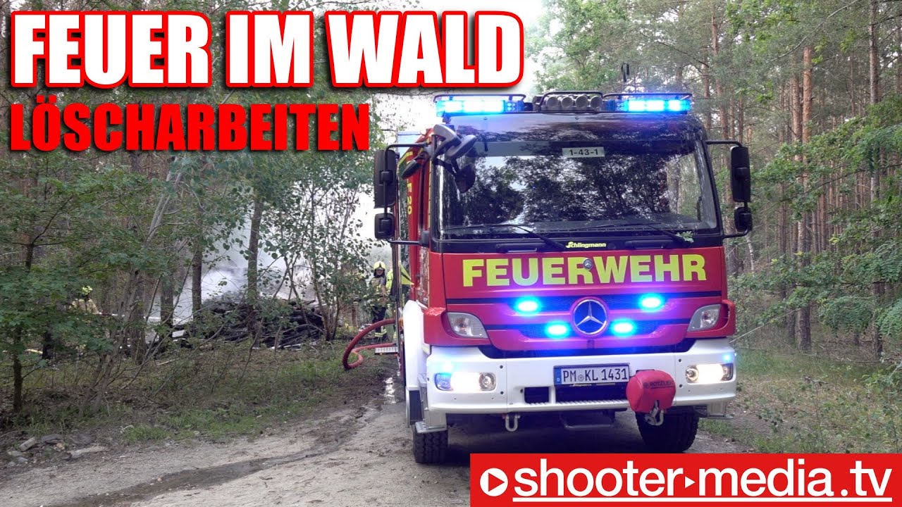 🔥  BRAND im WALD  🔥 | 🚒  Feuerwehr löscht Holzstapel und Vegetation  🚒