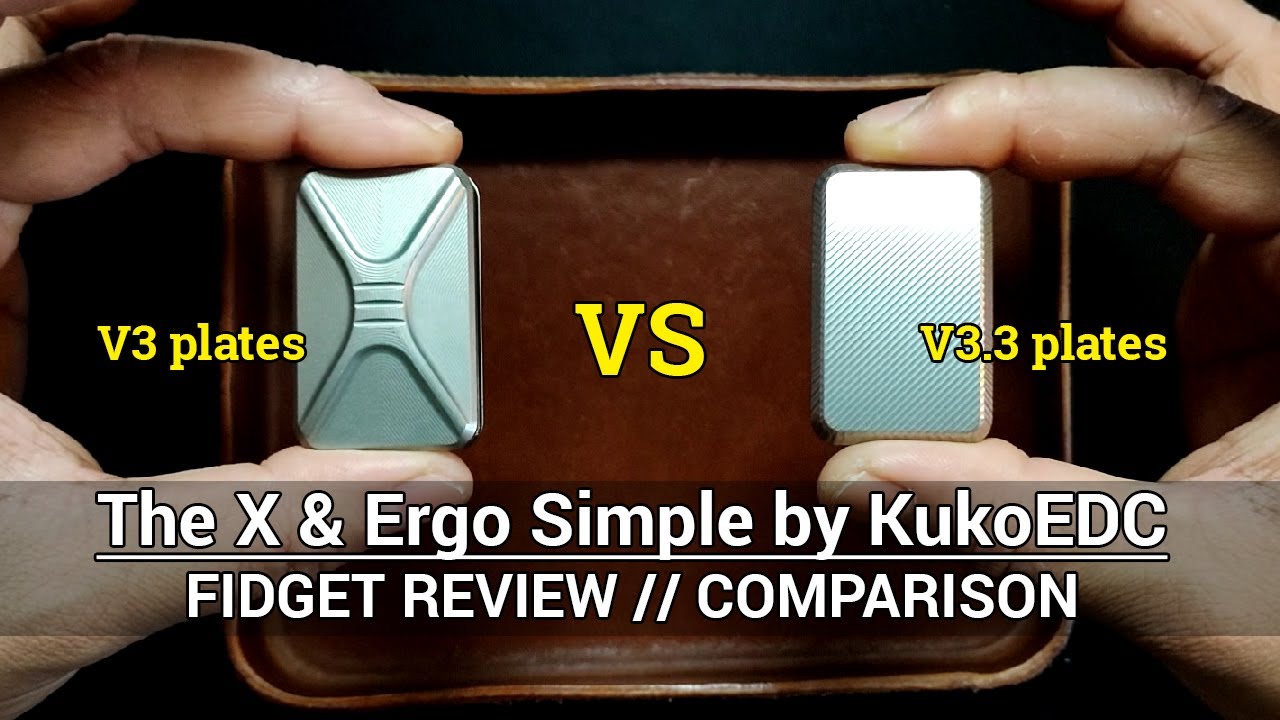 The X & Ergo Simple Sliders by KukoEDC // FIDGET REVIEW & COMPARISON V3 vs V3.3 plates