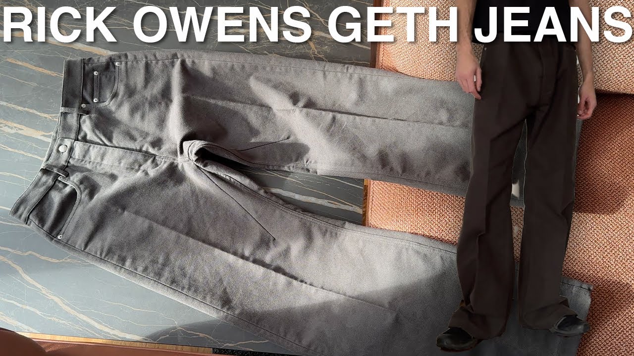 Rick Owens Geth Jeans Porterville Dark Dust (Detail Shots + On Body)