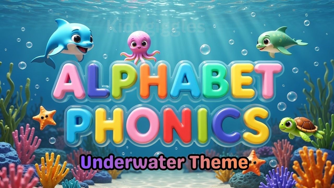 ABC Phonics Song Underwater 🐠 | ABCD Alphabet Song for Kids | Learn Letters A to Z Kindergarten Song