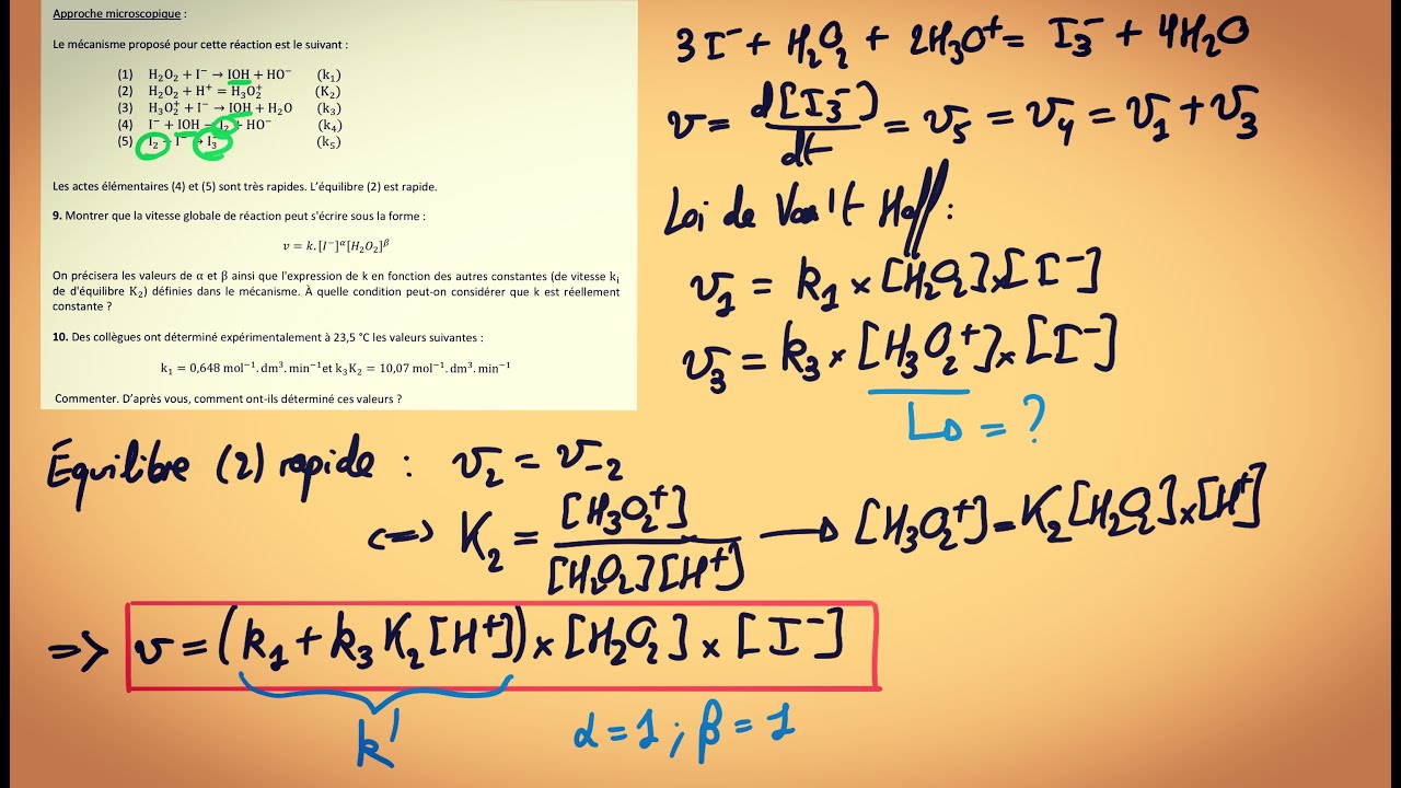 Exercice : cinétique microscopique
