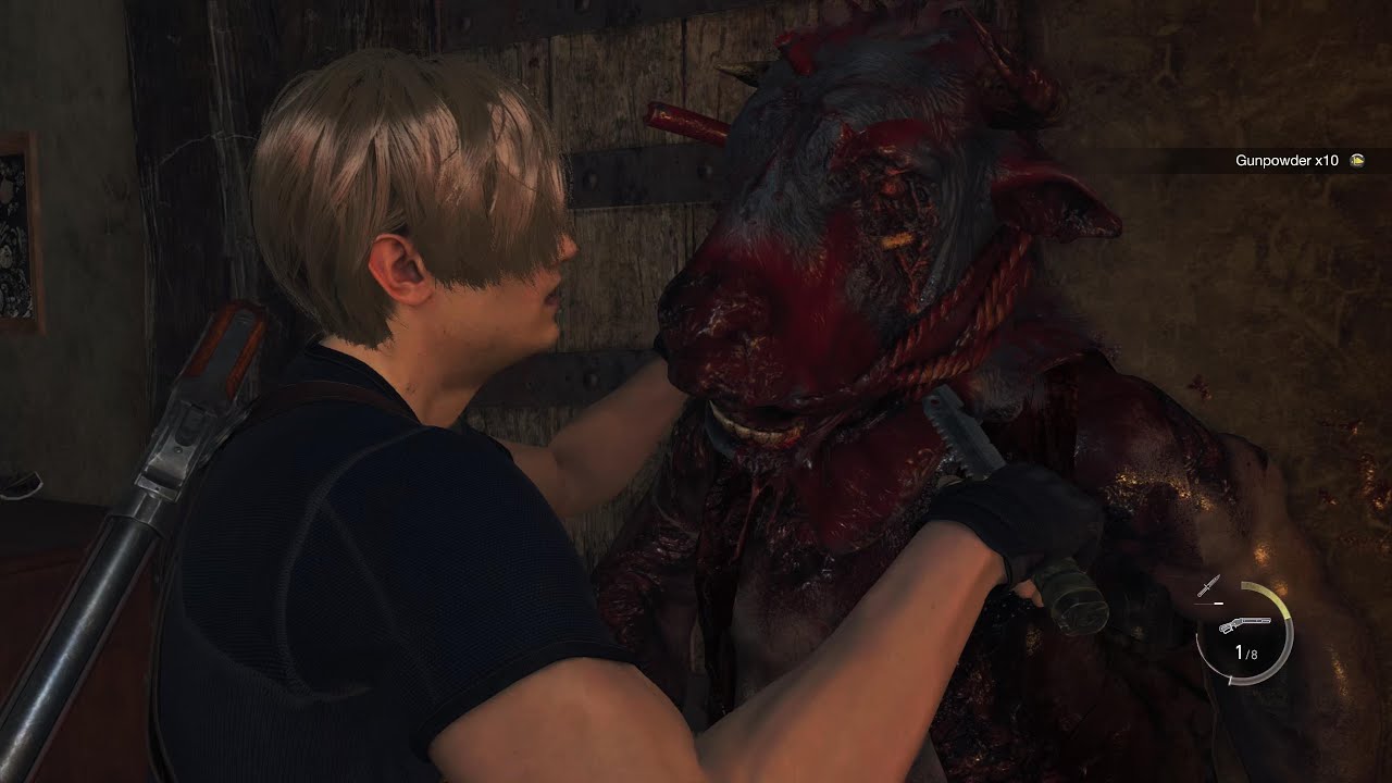 Resident Evil 4 Cabin Fight Aggressive Combat on Hardcore