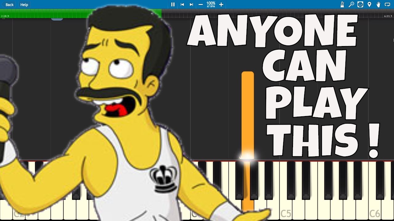 How To Play Bohemian Rhapsody - EASY Piano Tutorial - FULL Song  - Queen