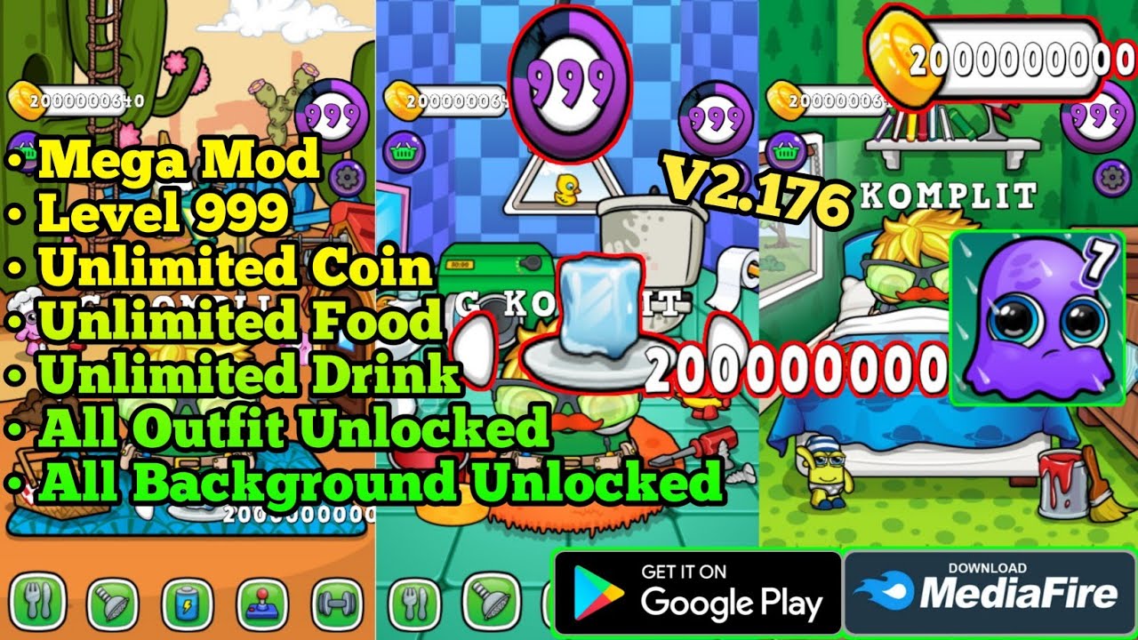 Moy 7 The Virtual Pet Game Mod Apk Terbaru 2025 Max Level, Unlimited Coin