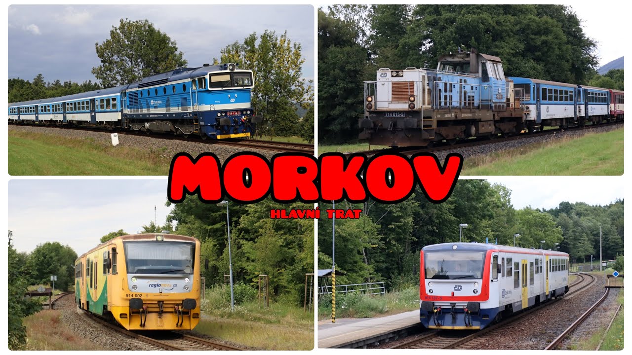 Vlaky Mořkov hlavní trať • 23.8.2025