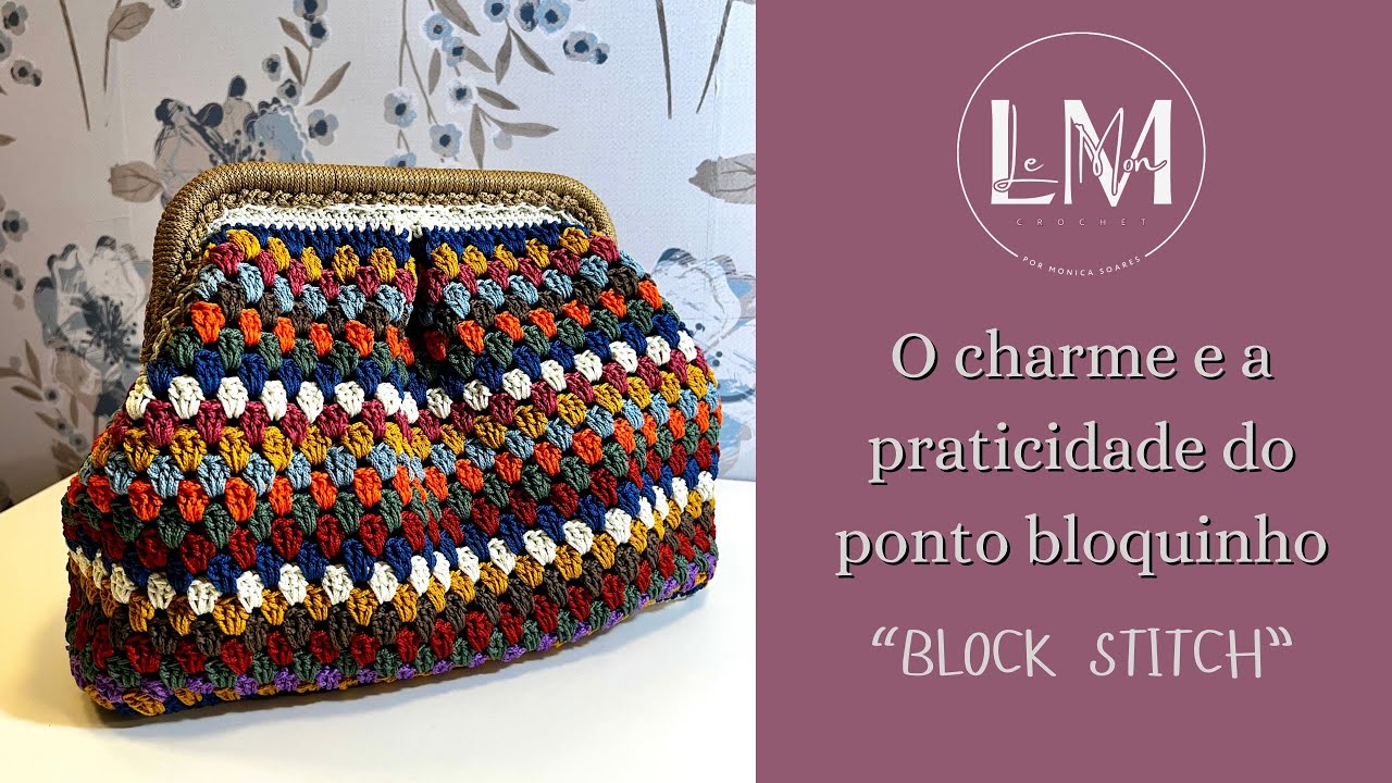 Uma bolsa cheia de estilo com pontinhos da vovó! Crochê para todos!