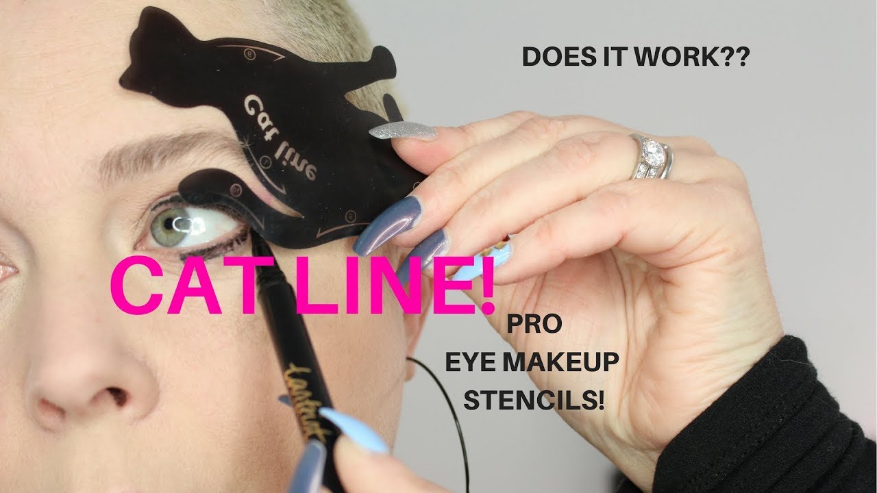 WHAT IS THIS?? CAT LINE!! PRO Eye Makeup Stencils!! Does It WORK? |  Nicole Chantell