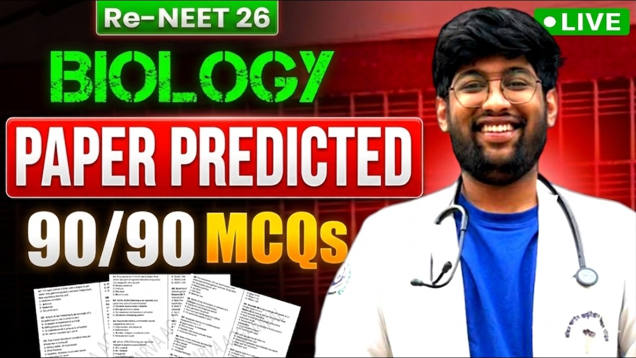 Biology Paper Predicted | 90/90 MCQs | Re NEET 2026