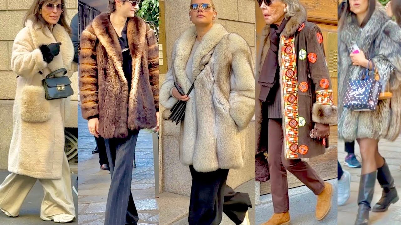 WINTER 2025 FASHION TRENDS❄️VINTAGE FUR COATS RHAPSODY 🇮🇹MILAN STREET STYLE #vanityfair