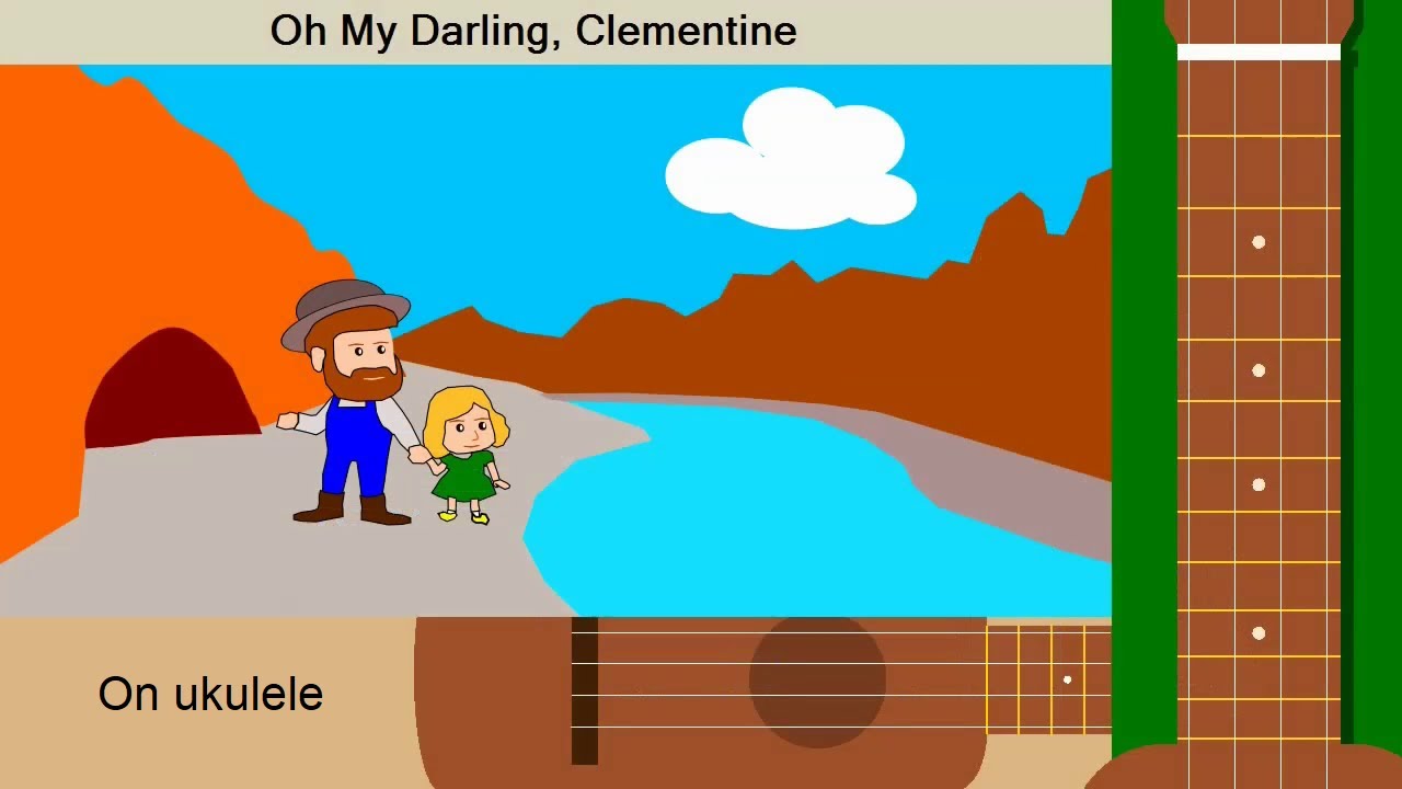 Oh My Darling, Clementine - On ukulele - In F major (2 chords)