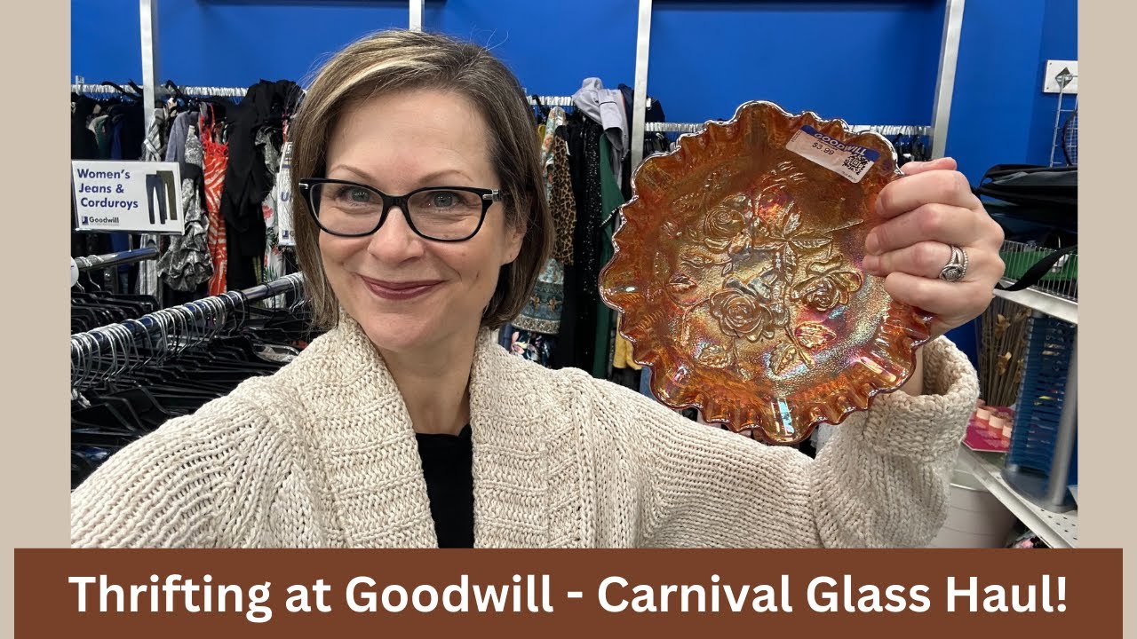 Thrifting at Goodwill - Carnival Glass Haul!