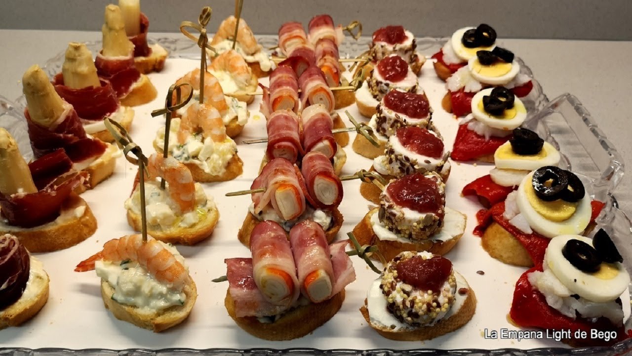 Canapes Montaditos y Tostas Variadas originales y faciles