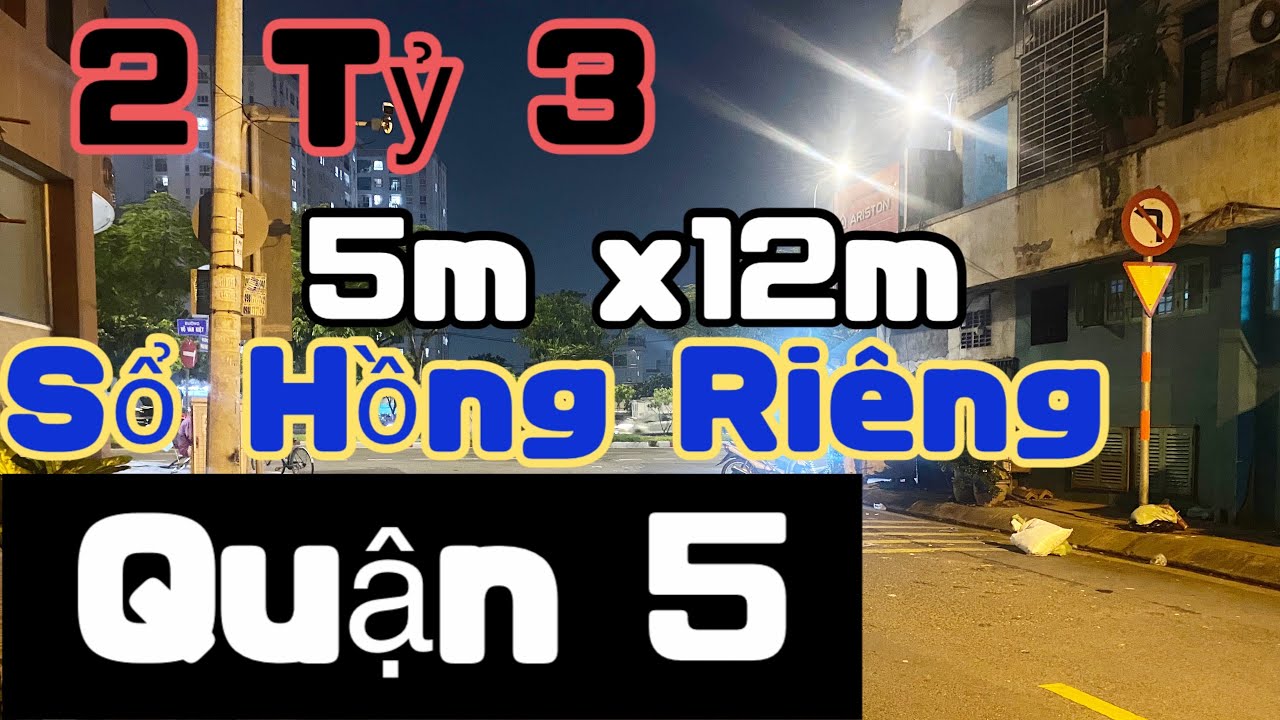 🔵 CHUNG CƯ🔵0795.187.112 🔥sổ Hồng riêng 🔥mặt tiền quận 5 🔥 2 Tỷ 3  🔥5m x 12m có sân thượng