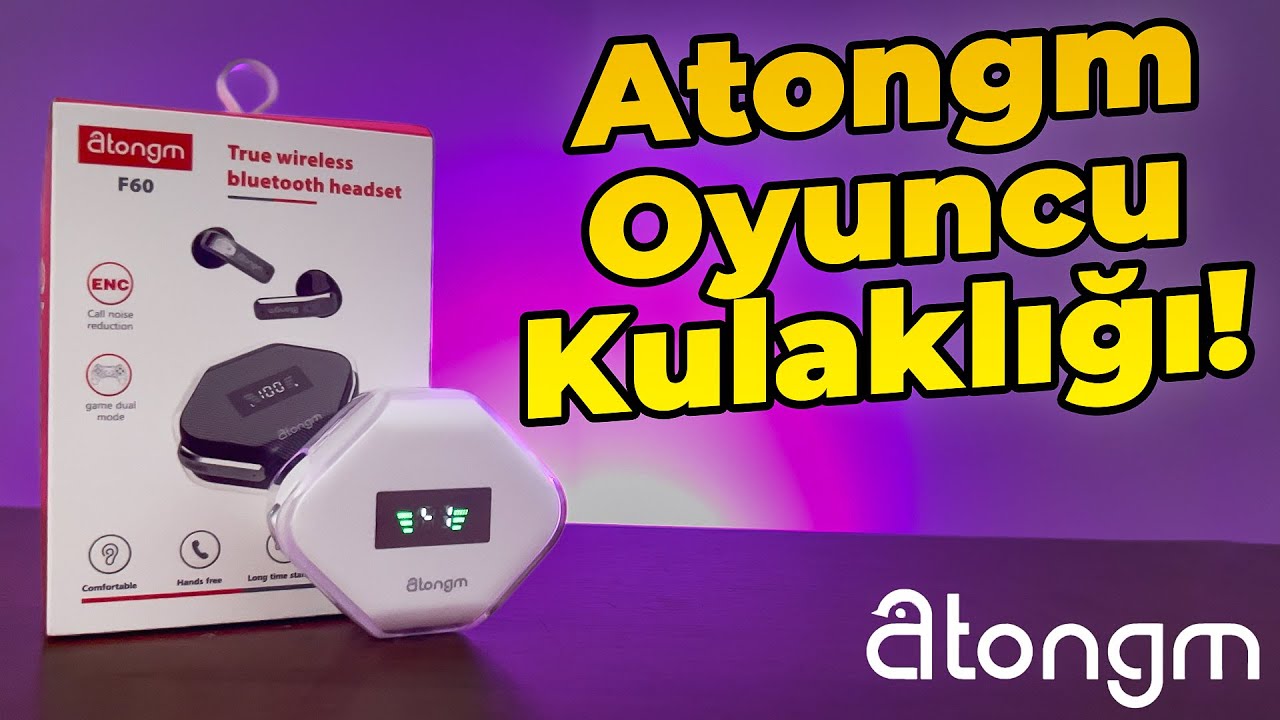 Atongm F60 Kablosuz Oyuncu Kulaklığı İnceleme! - Atongm İnceleme!