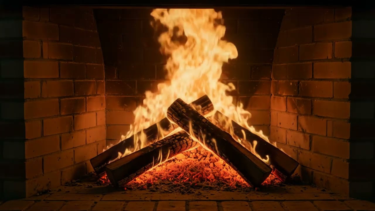 Cozy Cabin Fireplace in 4K – Crackling Fire Sounds for Deep Sleep and Relaxation