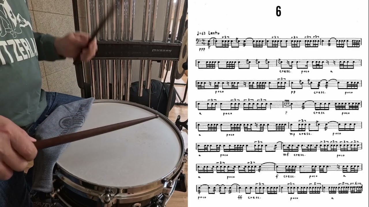 ADVANCED SNARE DRUM STUDIES by Mitchell Peters.NO.6