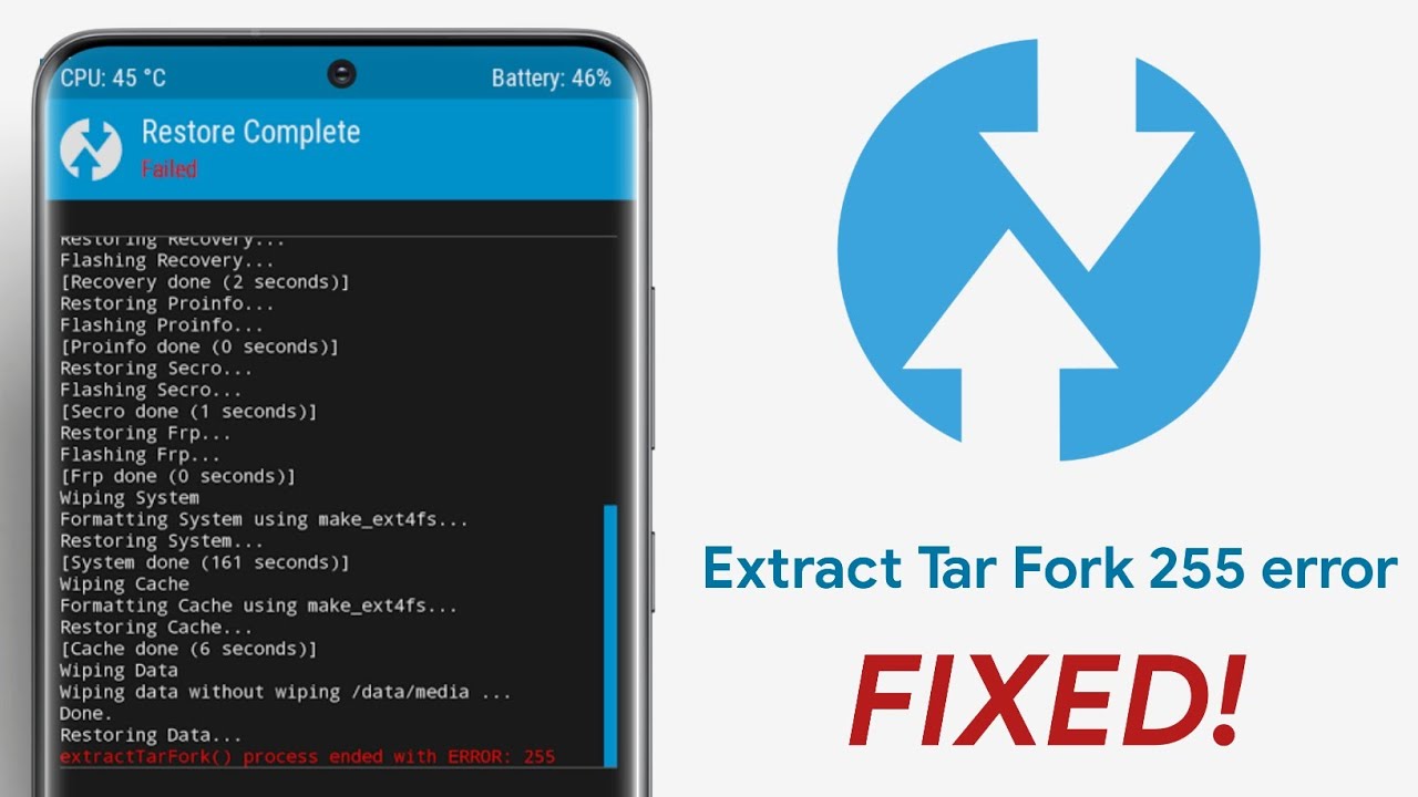 How to solve Extract Tar Fork 255 TWRP error - 100% Fix