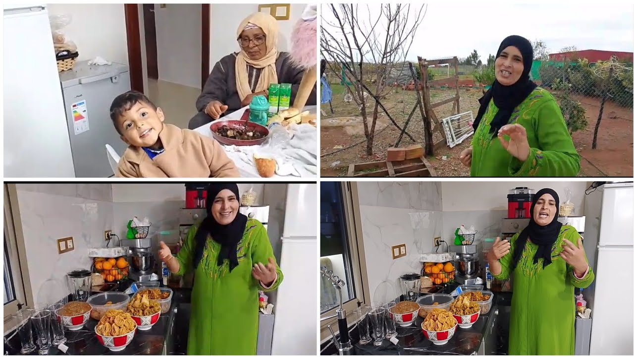و اخيرا النهار لكبير وصل ونجاة لبسات لقفطان اجواء الفرحة فالدار...