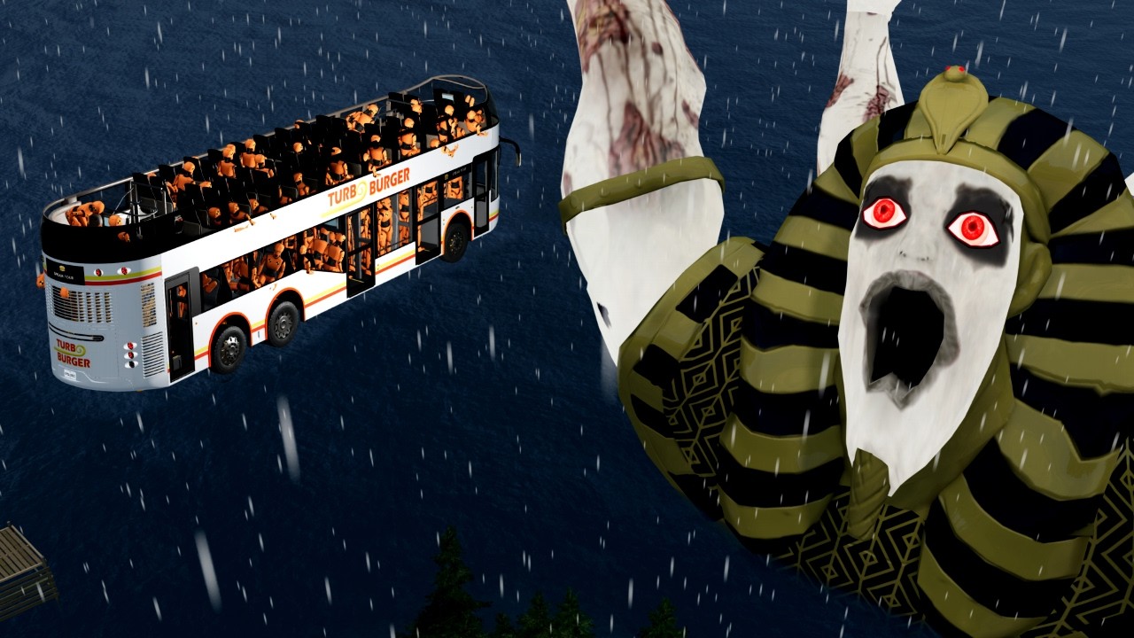 Bus vs pharaoh Zombie 🥵 BeamNG.drive