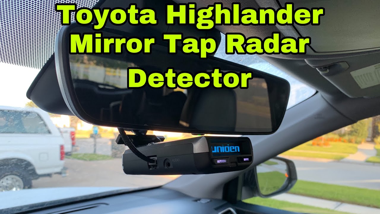 Toyota Highlander mirror tap radar detector. How to install a mirror tap. Highlander dash cam instal