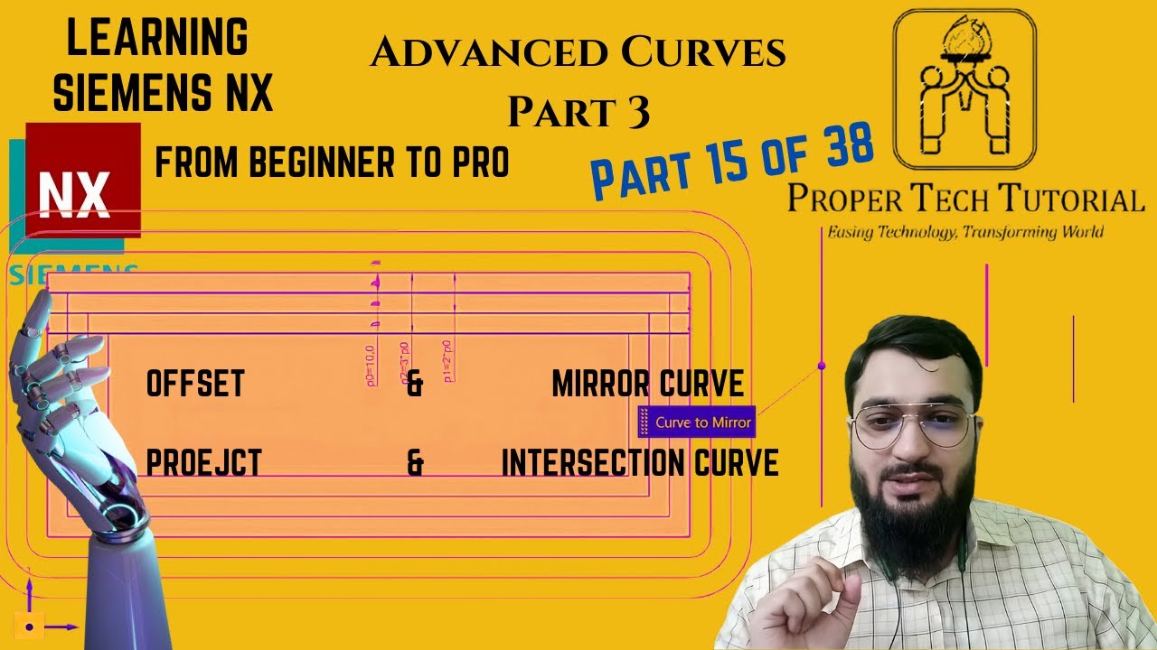Create Offset, Mirror, Project & Intersection Curve | Advanced Curve (15/38) | @ProperTechTutorial