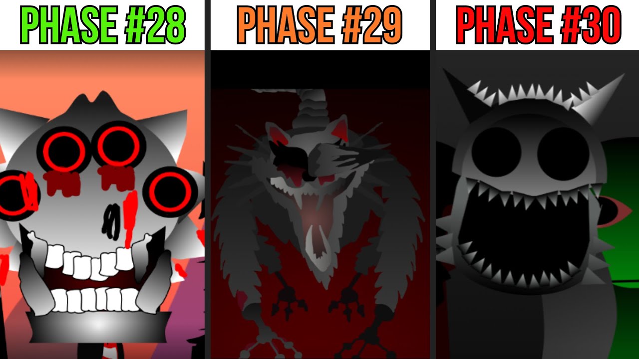 Phase 28 VS Phase 29 VS Phase 30 in Incredibox Sprunki