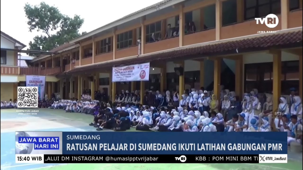 RATUSAN PELAJAR DI SUMEDANG IKUTI LATIHAN GABUNGAN PMR