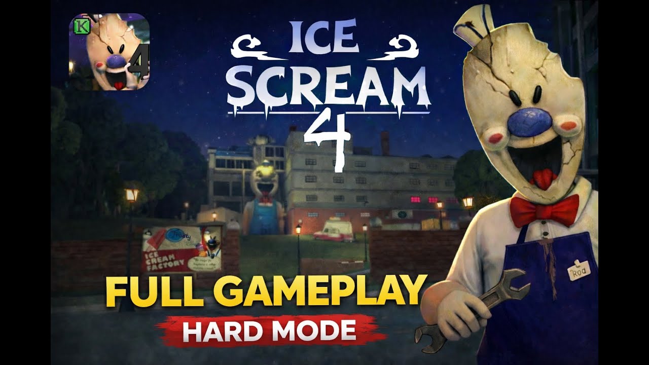 Ice Scream 4 Full Gameplay Hard Mode – Rod’s Factory Horror Walkthrough