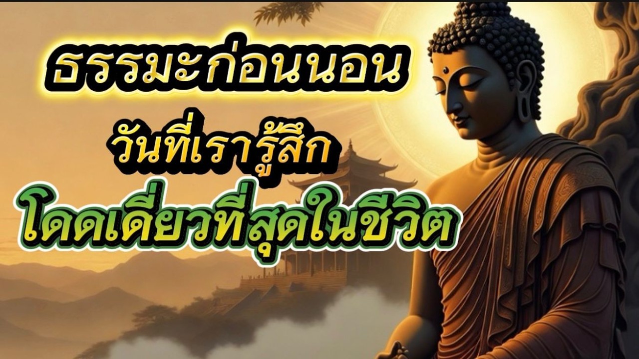 ฟังธรรมก่อนนอน🌙“ความโดดเดี่ยวสอนให้หัวใจสงบ”| หลับลึก ใจสงบ