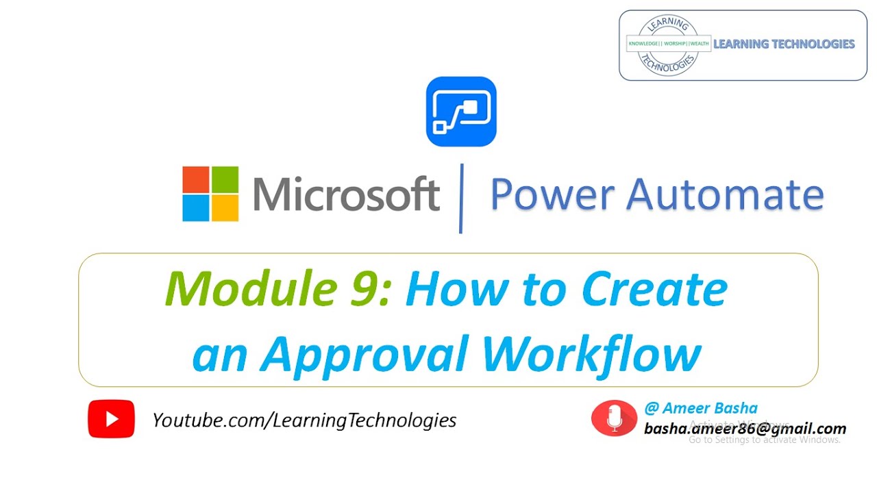 Microsoft Power Automate Tutorials || Module 9 : How to Create An Approval Workflow (30 min- Detail)