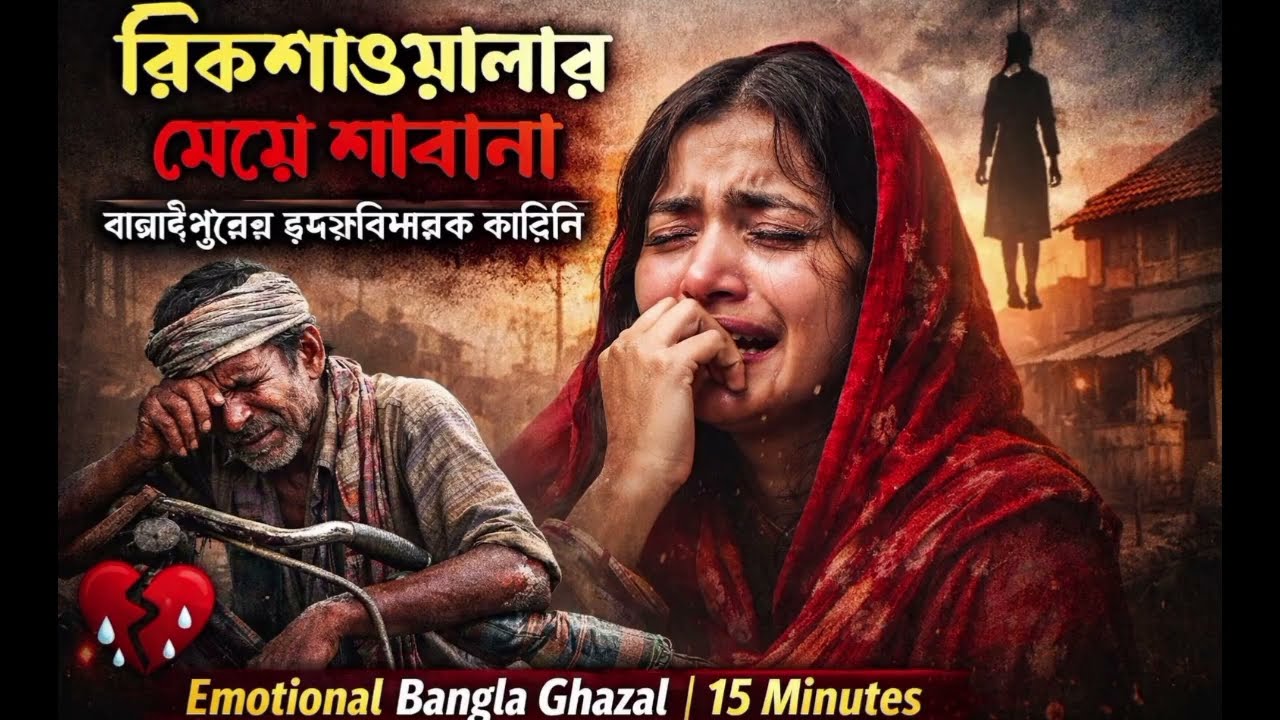 রিকশাওয়ালার মেয়ে শাবানা | হৃদয় কাঁপানো করুণ কাহিনি | Emotional Bangla Ghazal/video