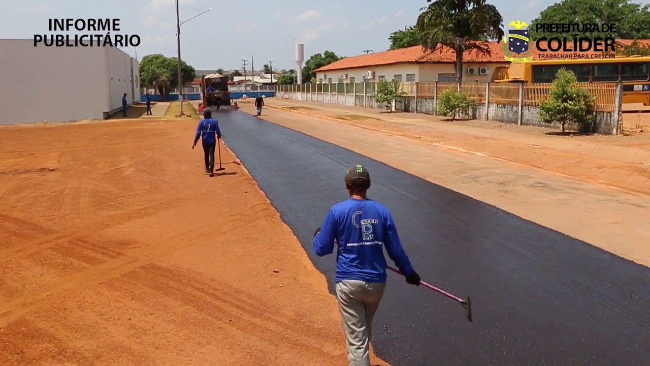 lançada Obra de restauração de pavimentação asfáltica com aplicação de lama asfáltica em Colíder
