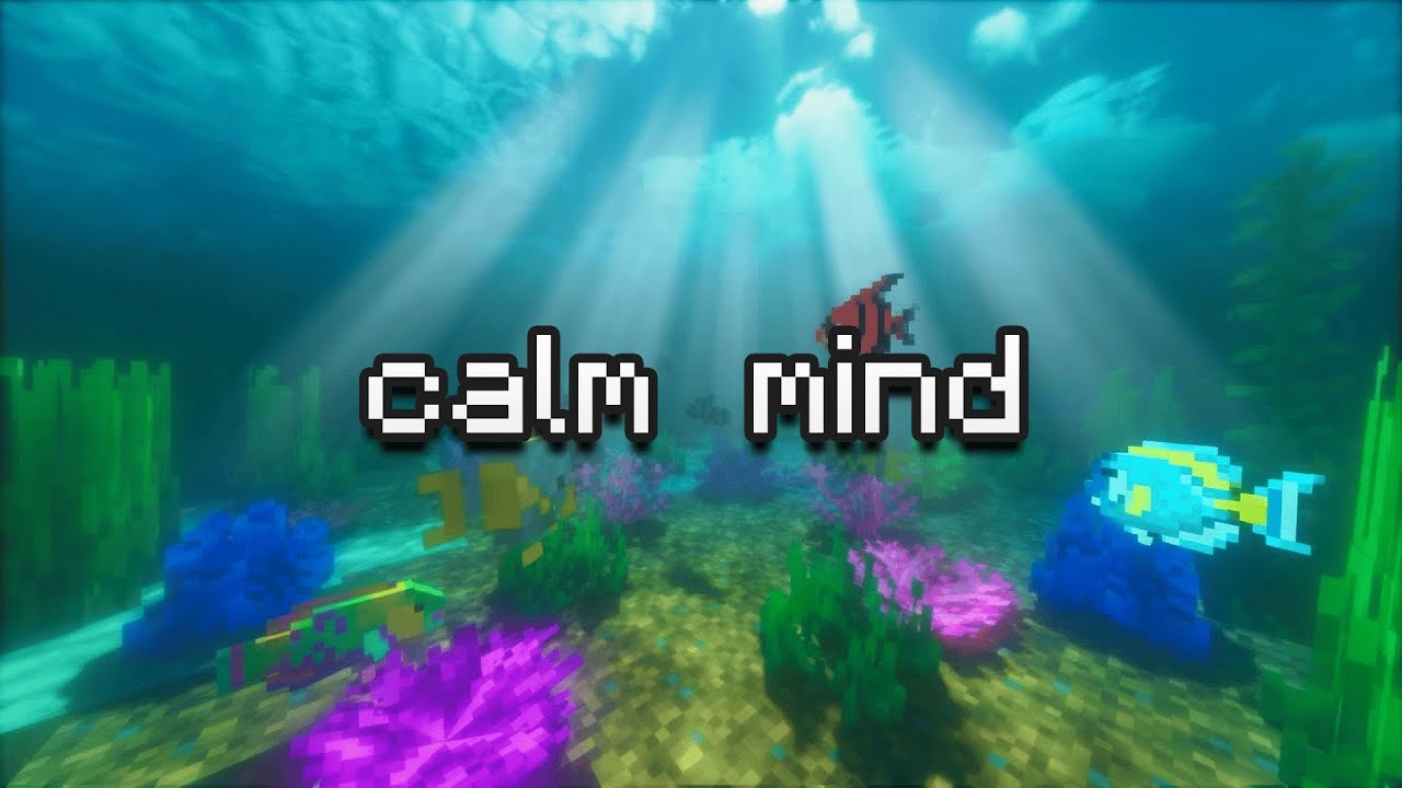 peaceful ocean💦underwater ambience & minecraft music to relax, game, sleep💤