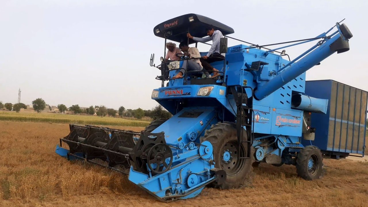 punni Combine harvester in CHANA Best Indian harvester price review farmerszone##