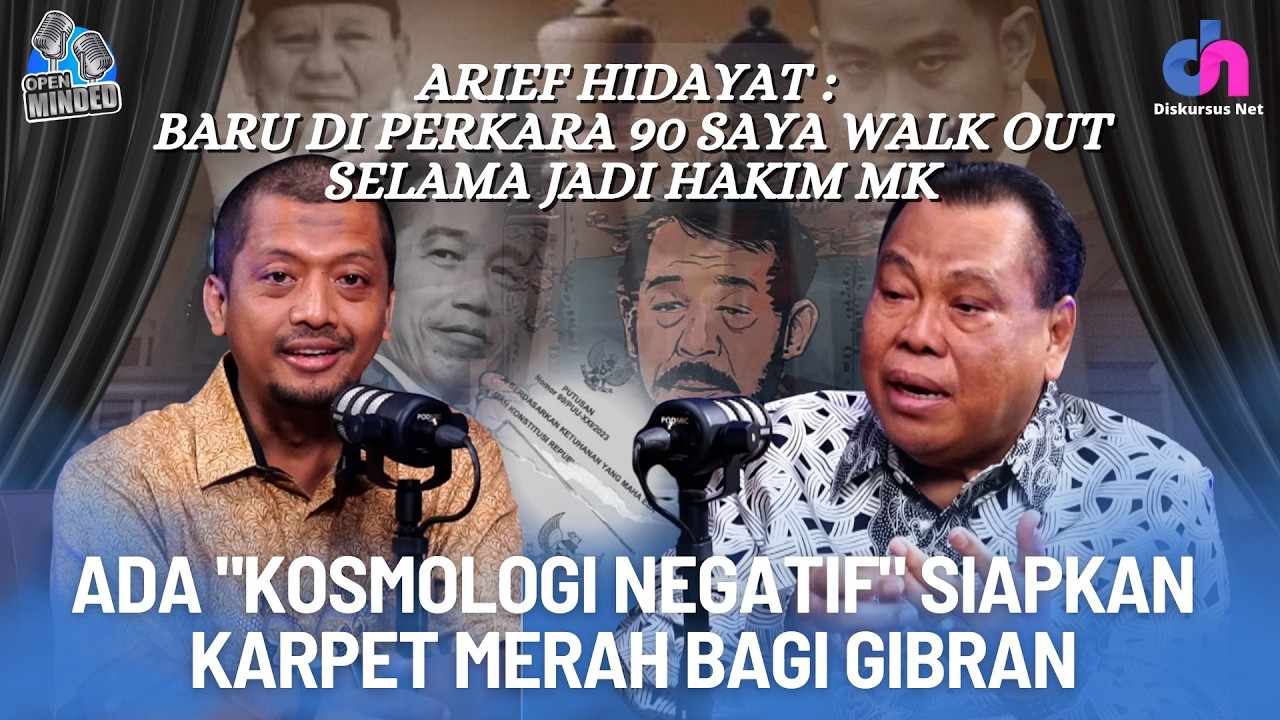 Perkara 90 dan Jalan Politik Gibran, Arief Hidayat Bongkar Kosmologi Negatif di MK