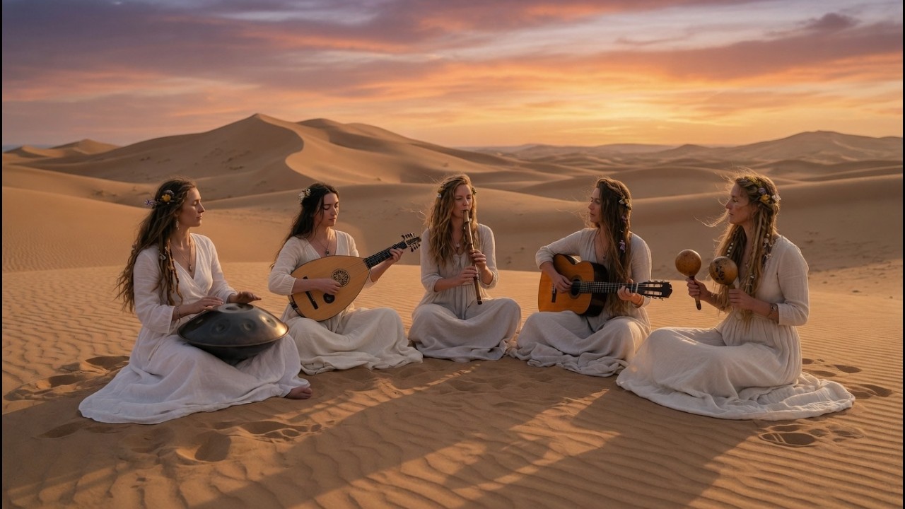 Desert Meditation | Relaxing Music Healing Stress | Handpan, Flute, Acoustic Guitar & Maracas