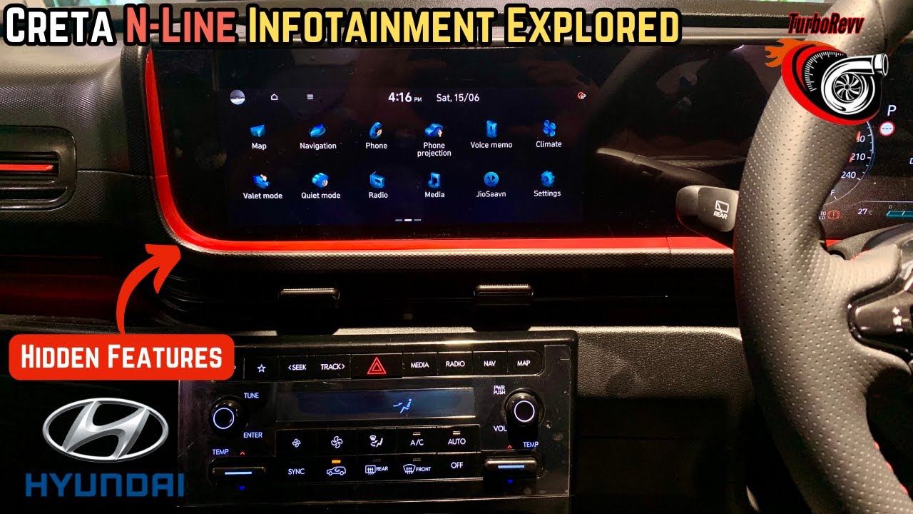 Hyundai Creta N-Line Infotainment System Explored In Absolute Detail | Hidden Features  ✅