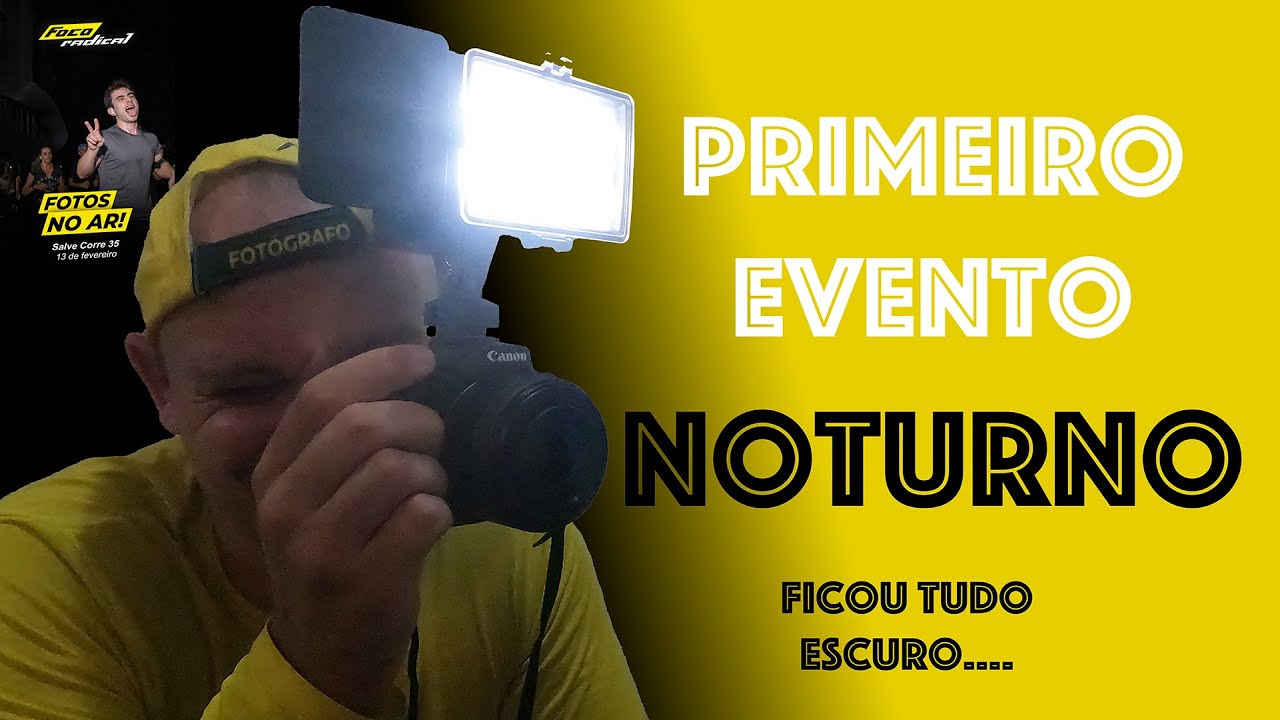 Tentando fotografar corrida noturna pela primeira vez