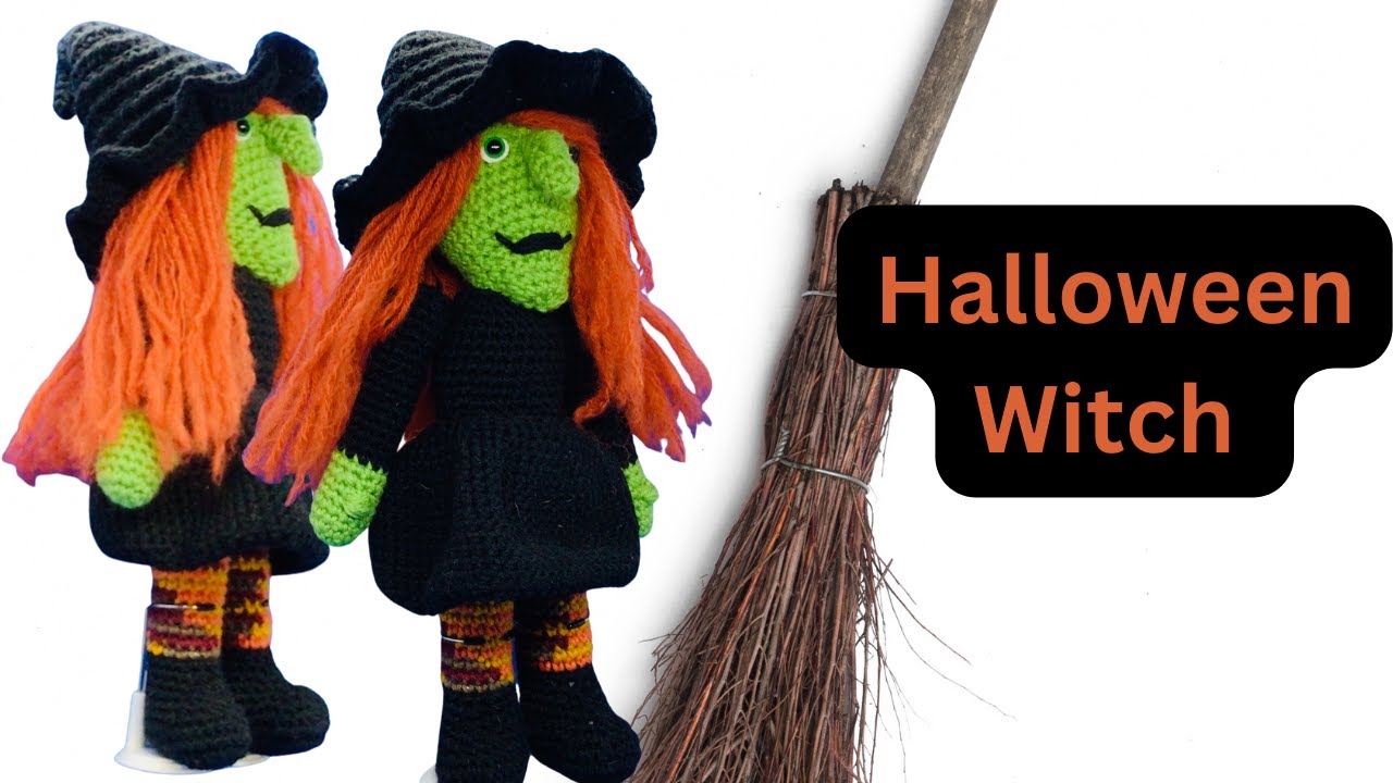 Scary Crocheted Witch Doll For Halloween