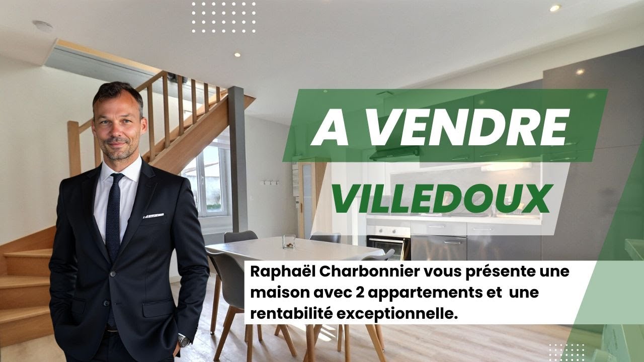VILLEDOUX &ndash; MAISON 5 PI&Egrave;CES AVEC DEUX APPARTEMENTS &ndash; RENTABILIT&Eacute; EXCEPTIONNELLE !