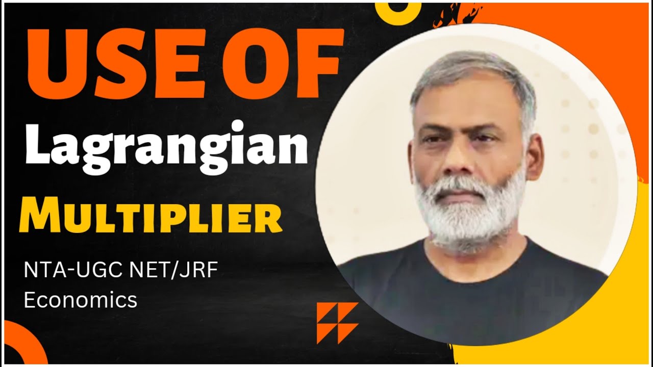 Use of Lagrangian Multiplier in Economics || NTA-UGC NET/JRF Economics | #ntaugcneteconomics