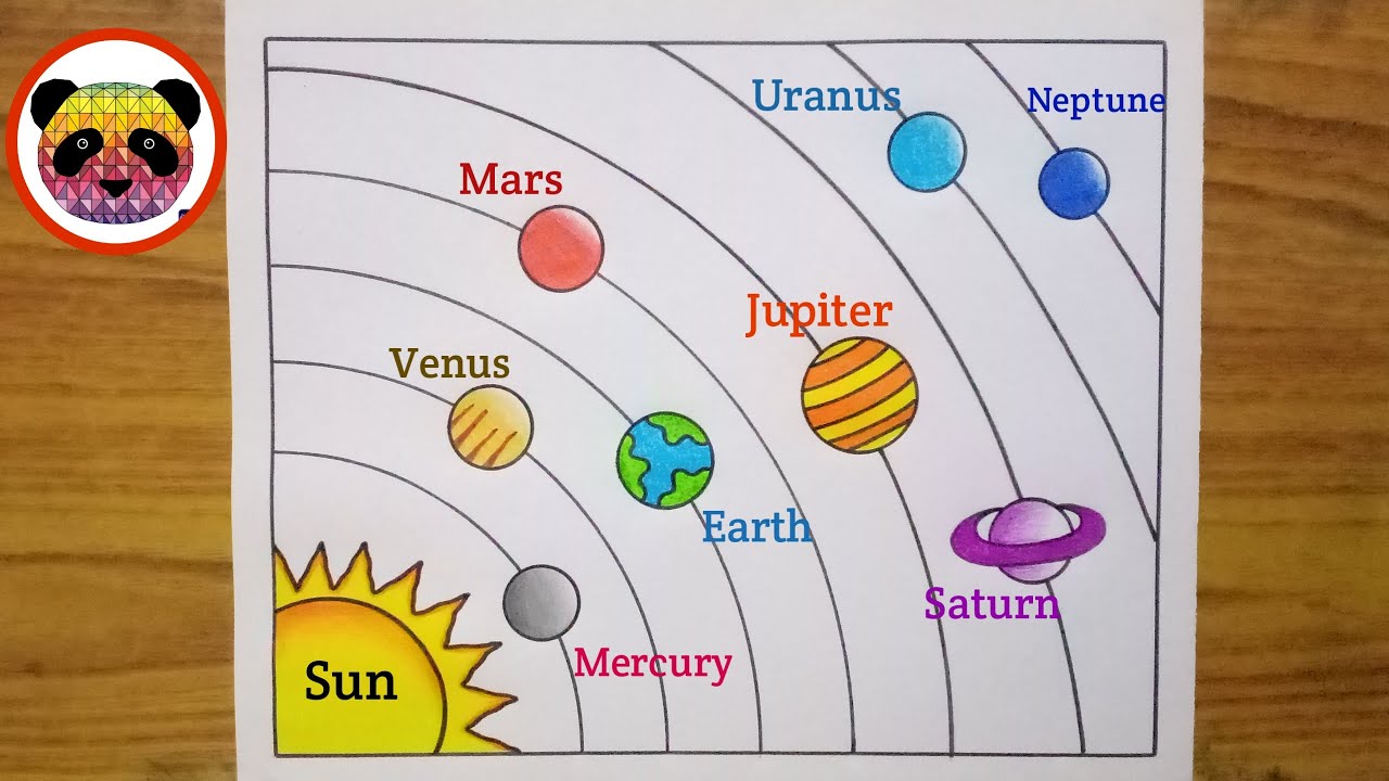 Solar System Drawing / How to Draw Solar System Easy / Solar System Planets Drawing