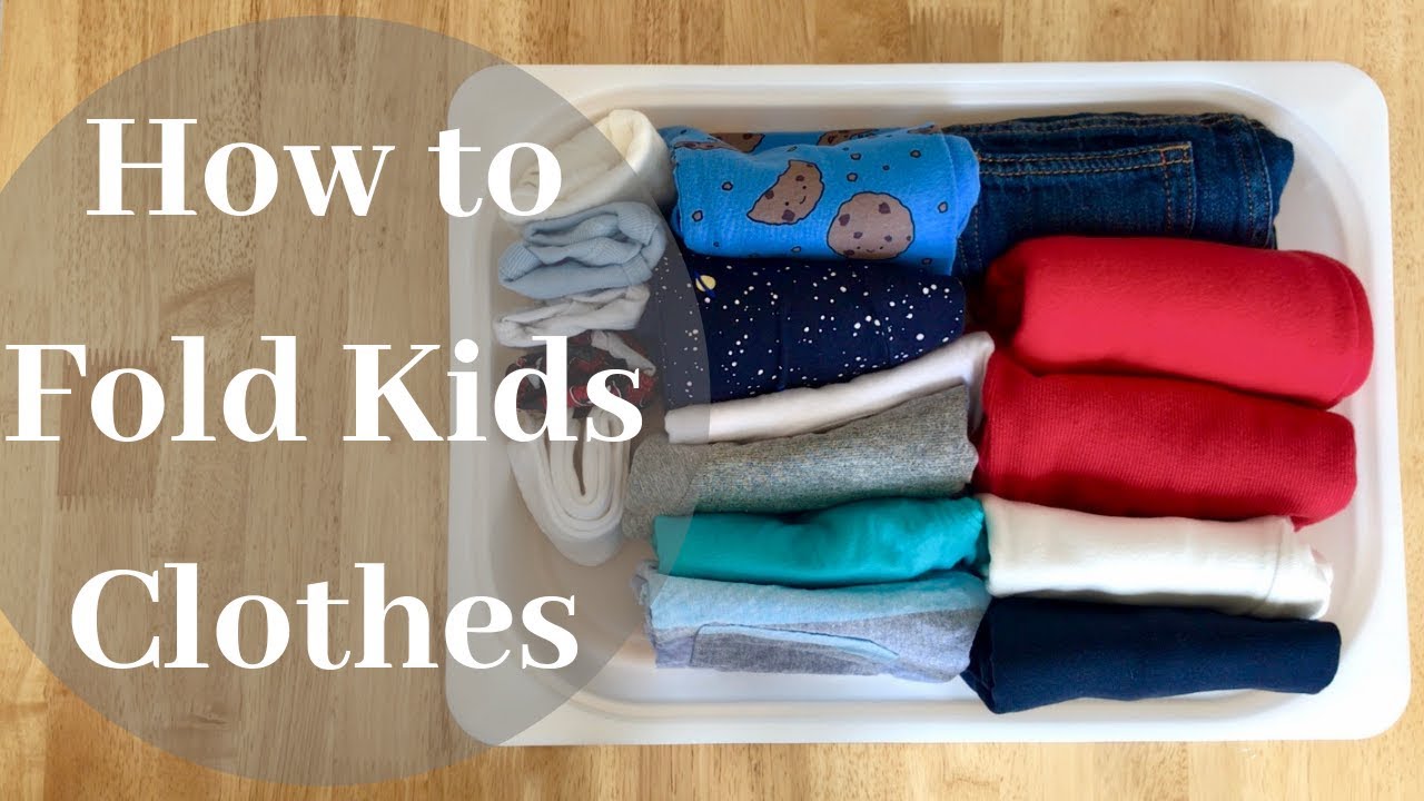 How to Fold Kids Clothes / Konmari Method / To Save Space (Fold with me)