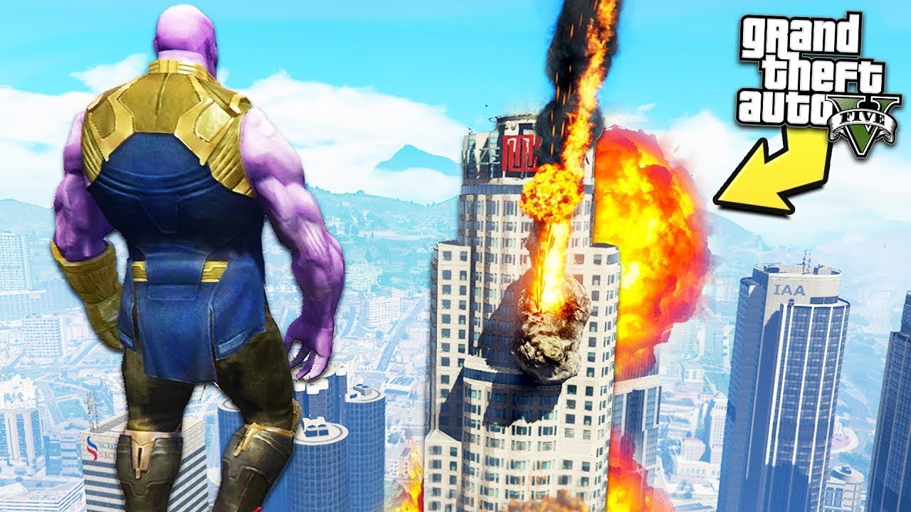 【GTA5】災害レベル神！人口の半分が消滅！？最強MOD【アベンジャーズ】