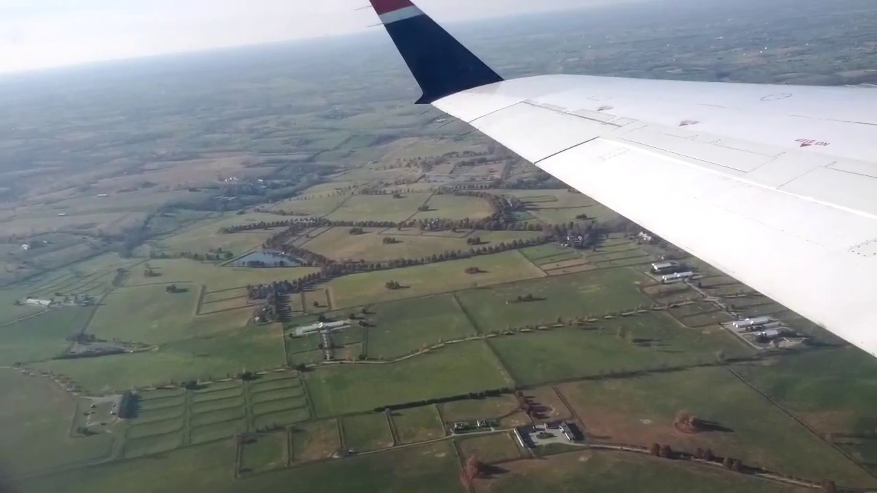 Taking off from Blue Grass Airport in Lexington Kentucky