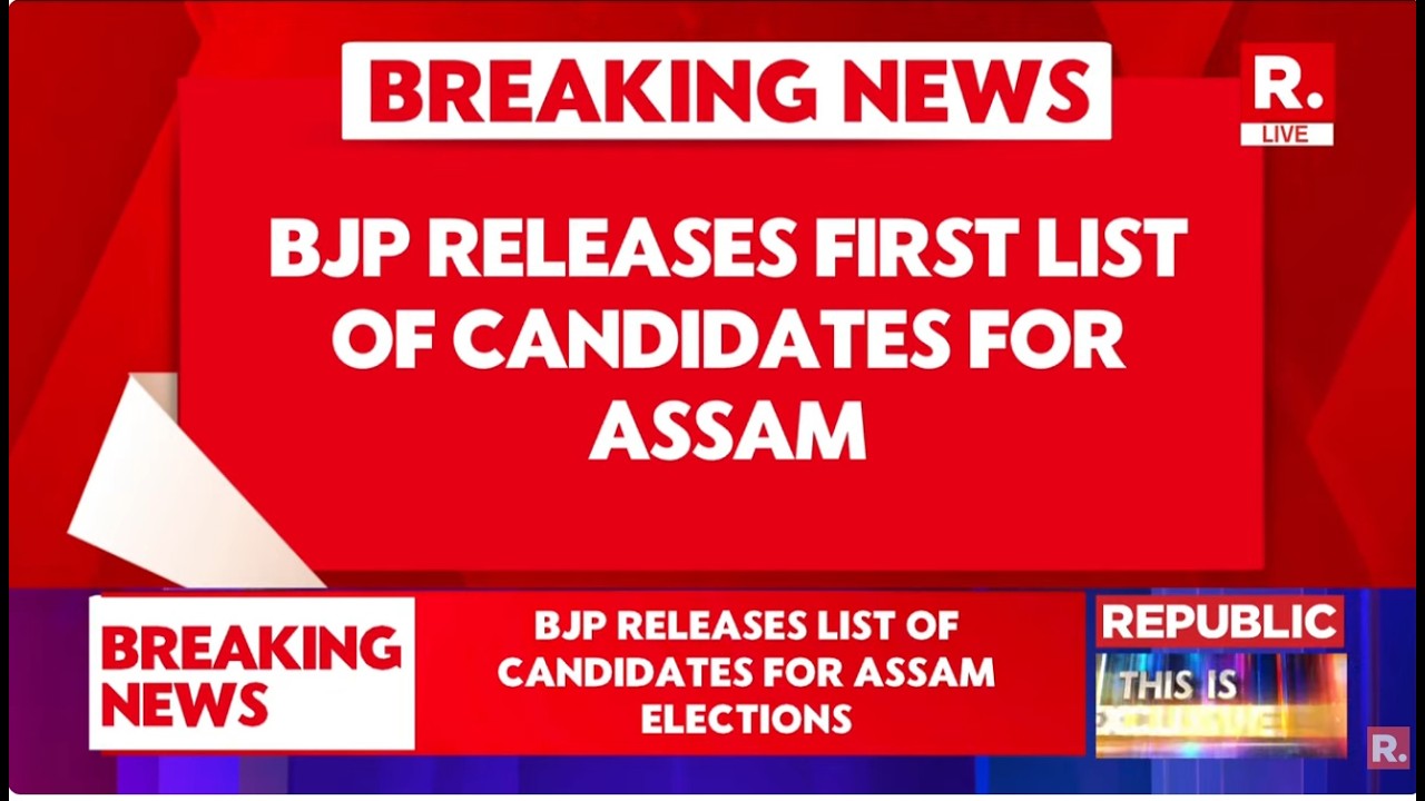 BREAKING LIVE: BJP Releases First List Of Candidates For Assam Polls