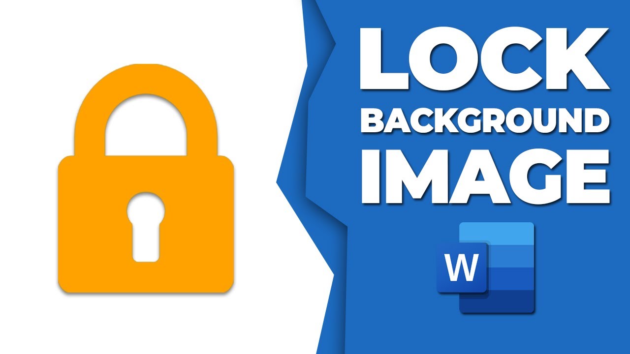 How to lock background image in word