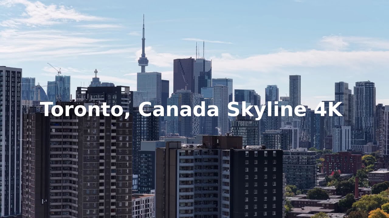 Toronto, Canada 4k Skyline Drone